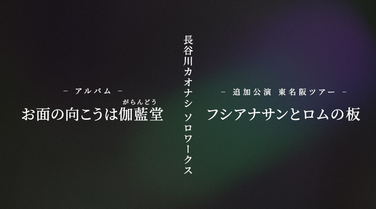 長谷川カオナシ ソロワークス