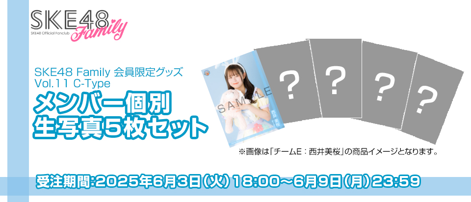 SKE48 Family Vol.11 C-Type　生写真5枚セット